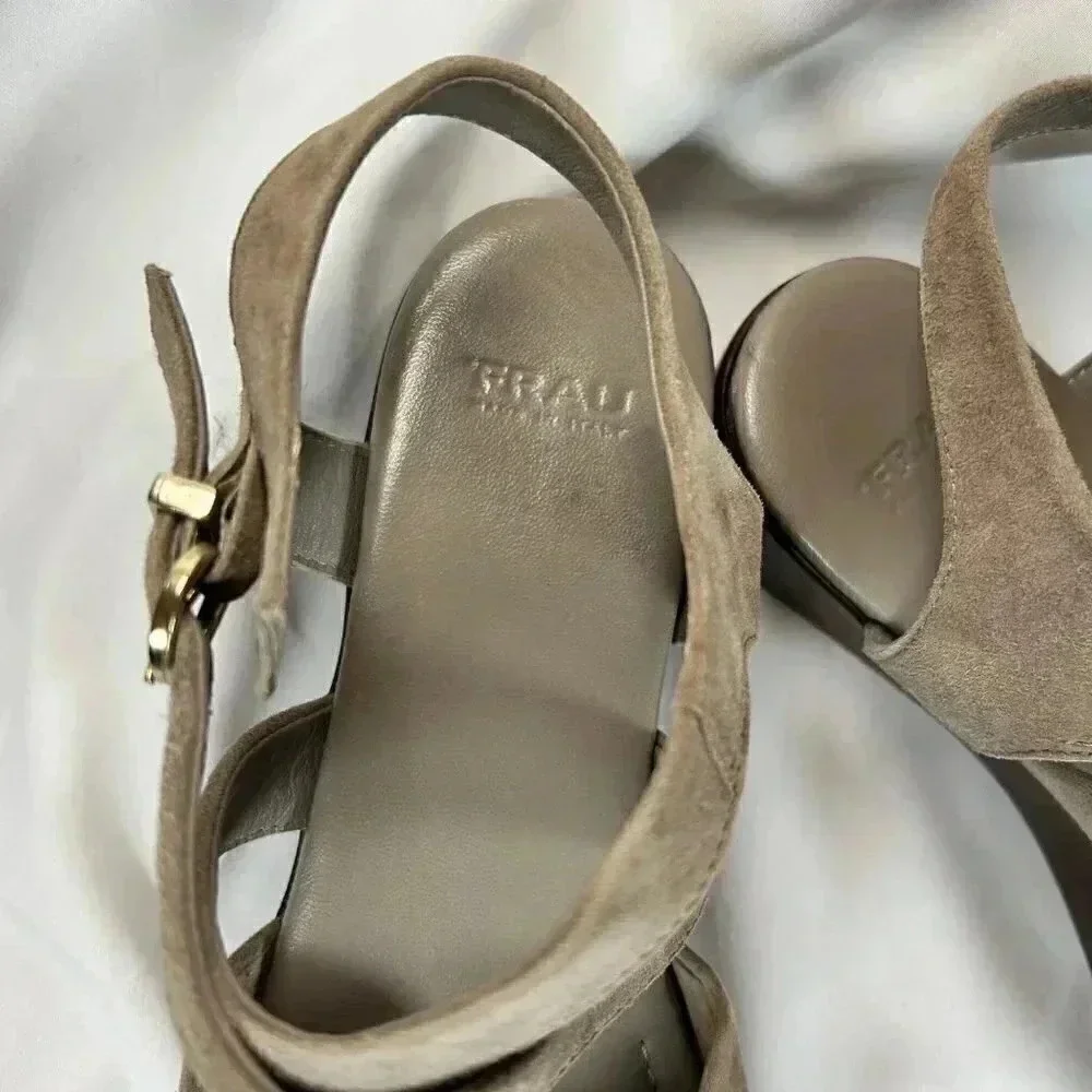 2/$30 FRAU Sandals Size 37EU 6.5 US Wedges Gray